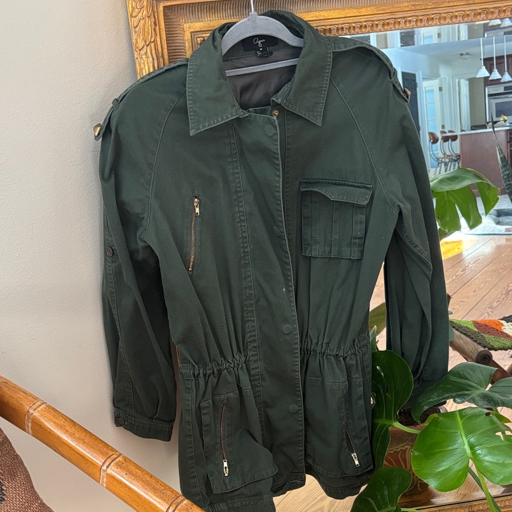 Army Green Utility Jacket 100% cotton by Aqua